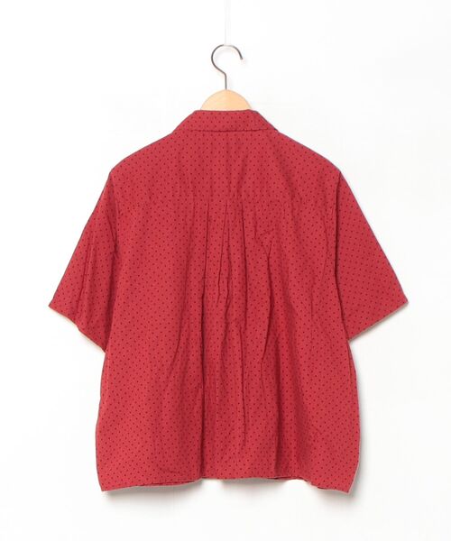 「Sunny clouds」 ペイズリー半袖シャツ 3L レッド レディース_画像2