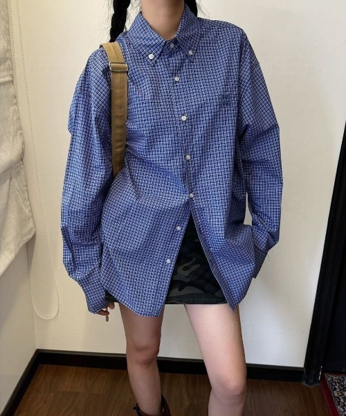 「FreeZone」 長袖シャツ F ブルー レディース_画像4