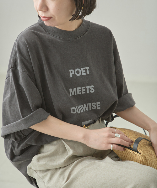 POET MEETS DUBWISE tシャツ 半袖 POET MEETS DUBWISE LOOSE FIT LOGO