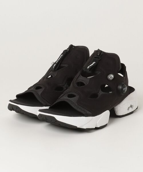 【美品】Reebok リーボック ポンプフューリー ZIPジップ サンダル 黒 Reebok（リーボック） サンダル インスタポンプフューリー サンダル