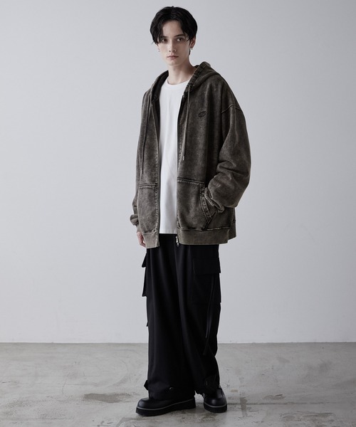 「CLEL」 ジップアップパーカー XX-SMALL ブラック メンズ_画像5