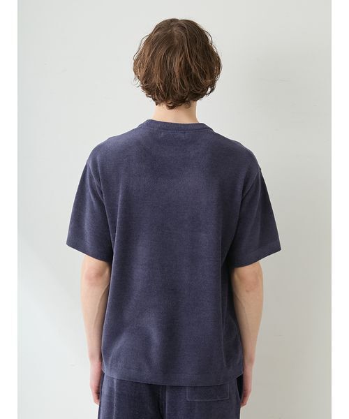 パジャマ 「ONLINE限定」「HOMME」エアリーモコスリーピングダイナソージャガードプルオーバー＆ハーフパンツセット メンズの画像