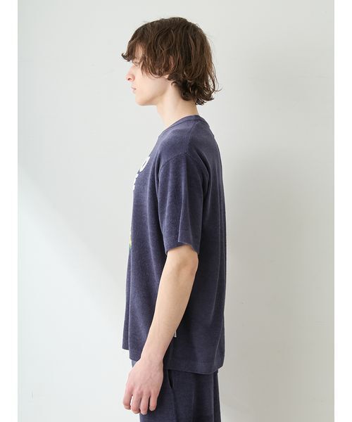 パジャマ 「ONLINE限定」「HOMME」エアリーモコスリーピングダイナソージャガードプルオーバー＆ハーフパンツセット メンズの画像
