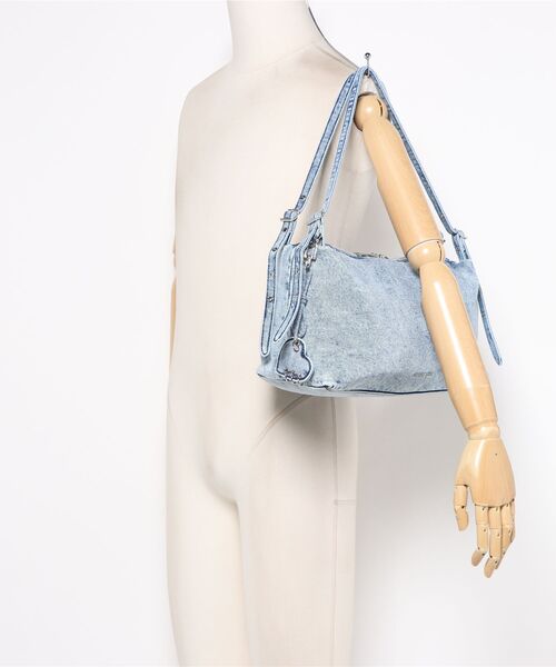 2点ロラライハリス刺繍デニムショルダーバッグ CHARLES ＆ KEITH（チャールズ&キース） ショルダーバッグ バッグ Rey