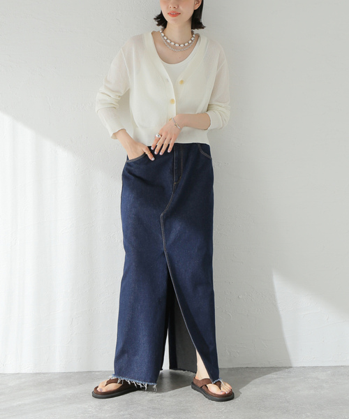 「journal standard L'essage」 デニムスカート 38 ブルー レディース_画像3