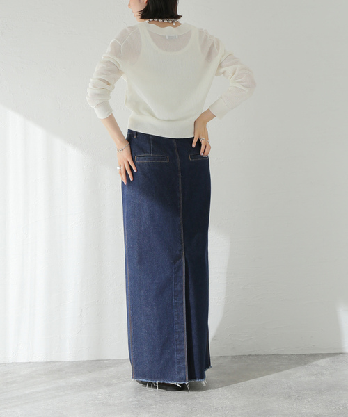 「journal standard L'essage」 デニムスカート 38 ブルー レディース_画像5