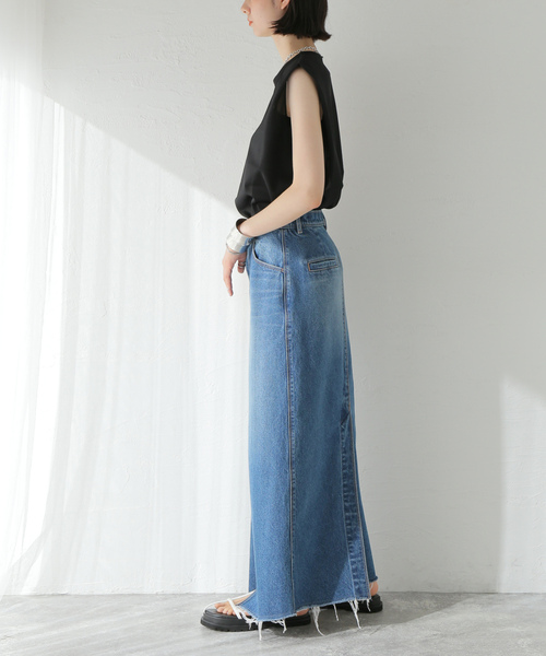 「journal standard L'essage」 デニムスカート 38 ブルー レディース_画像7
