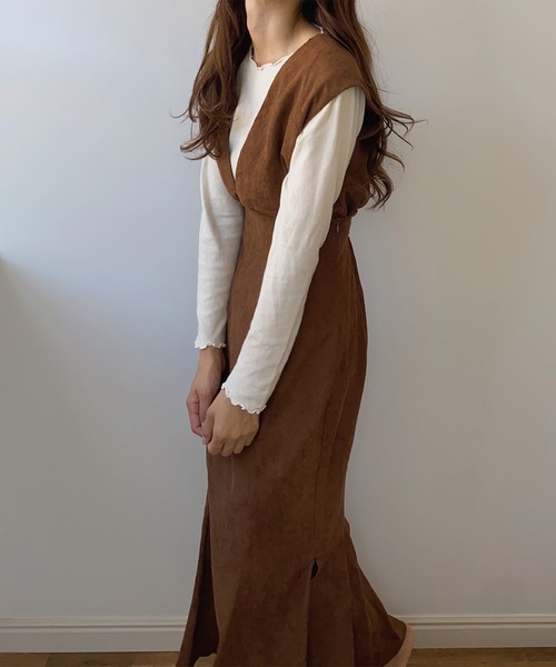 「LAUIR」 セットアップ MEDIUM ブラウン レディース_画像2