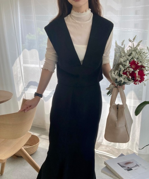 「LAUIR」 セットアップ MEDIUM ブラウン レディース_画像3