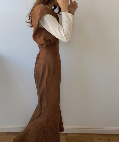 「LAUIR」 セットアップ MEDIUM ブラウン レディース_画像6