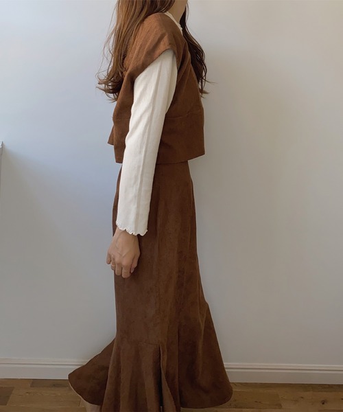 「LAUIR」 セットアップ MEDIUM ブラウン レディース_画像8