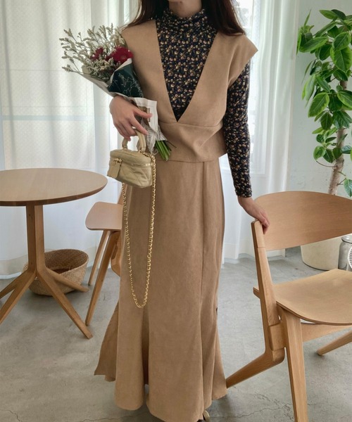 「LAUIR」 セットアップ MEDIUM ブラウン レディース_画像9