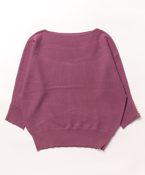 「ROPE' PICNIC」 7分袖ニット 38 グレー レディース_画像4