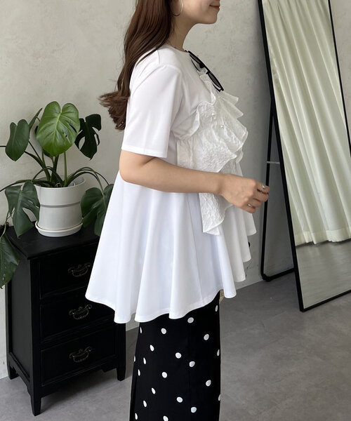 「prose verse」 半袖カットソー MEDIUM オフホワイト レディース_画像6