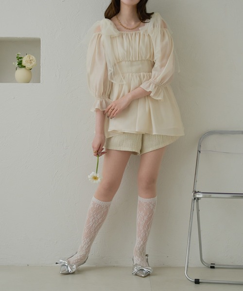 「Ambre Neige」 7分袖ブラウス FREE グレー レディース_画像5
