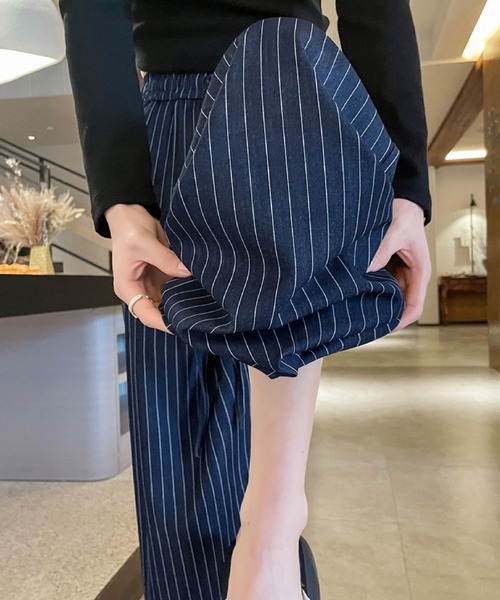 2ly2 ワイドパンツ ジーンズ デニム デニムパンツ ストライプ イージー 2ly2 ワイドパンツ ジーンズ デニム デニムパンツ ストライプ イージー