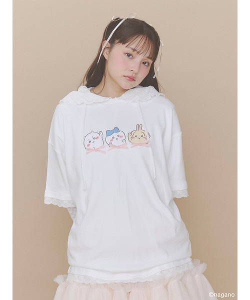 merry jenny ちいかわフリルTee 半袖Tシャツ ピンク メリージェニー 【新品未開封】merry jenny tシャツ 半袖 ちいかわフリルTee