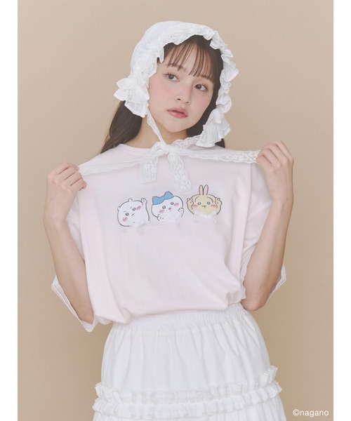 メリージェニー ちいかわ リボン Ter Tシャツ ピンク 新品未使用 タグ付き merry jenny（メリージェニー） tシャツ 半袖 ちいかわリボンTee