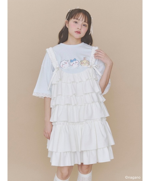 merry jenny ちいかわフリルTee 半袖Tシャツ ピンク メリージェニー 