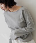 tシャツ 「無地&レース」ボタンオフショルカッ...の詳細画像2