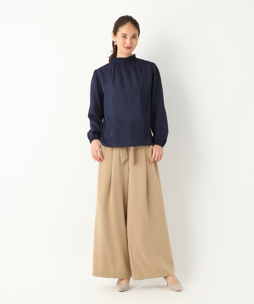 シャツ ブラウス 【DRESS】ミニフリルスタンドブラウス/813027 | GLOBAL WORK | 04