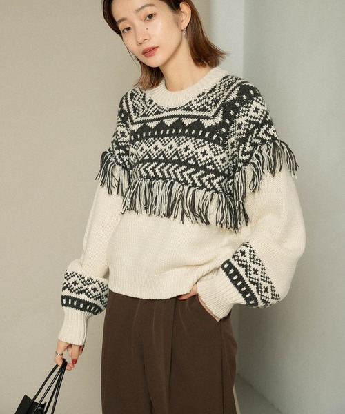 高評価安い ニット ノルディックフリンジニット ZOZOTOWN PayPayモール店 - 通販 - PayPayモール 超激安特価