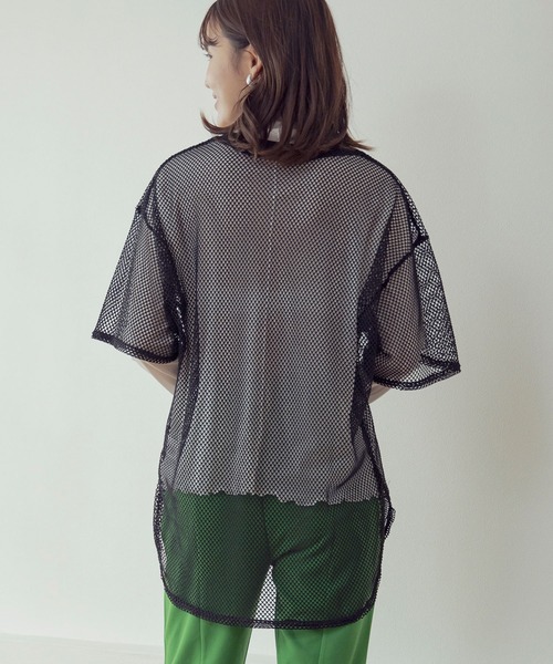 tシャツ Tシャツ レディース メッシュプルオーバーキャミセット