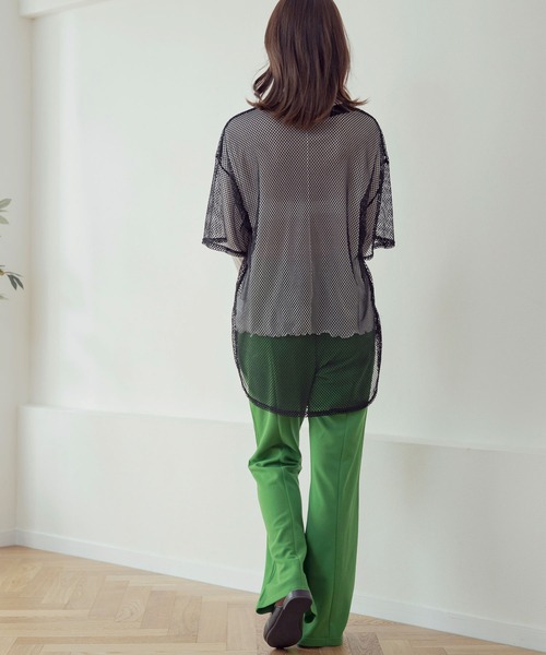 tシャツ Tシャツ レディース メッシュプルオーバーキャミセット