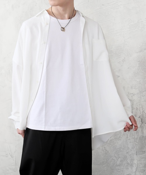 TopIsm シャツ オーバーサイズ ドロップショルダー とろみ