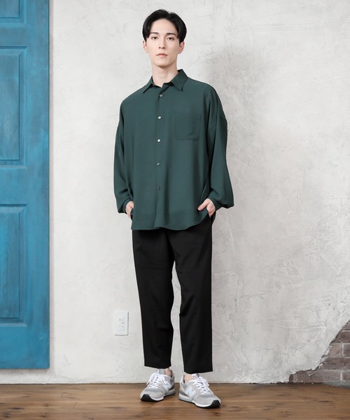 TopIsm シャツ オーバーサイズ ドロップショルダー とろみ