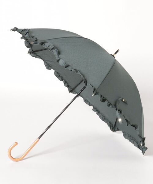 SETUP7 傘 「SETUP7」シャンブレーフリルショート 晴雨兼用 日傘