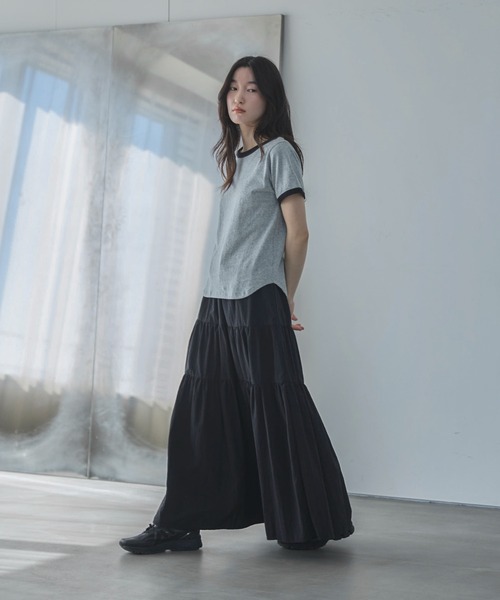 2点まとめてのみ　theredthread 即完♡ インナーセット　スカート セール】スリーストライプス ダブルニット Iライン スカート
