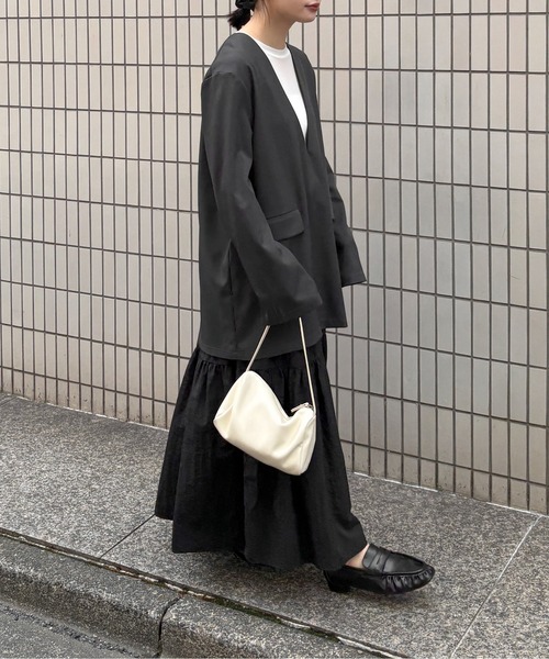 スカート 「TALL/2Tサイズあり」ドロストナイロンティアードスカートの画像