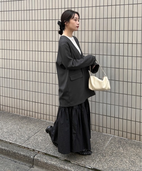 foufou スーパーティアードスカート ブラック　0サイズ 今週の販売情報】新作はsuper tiered skirt / 再販はあの餃子