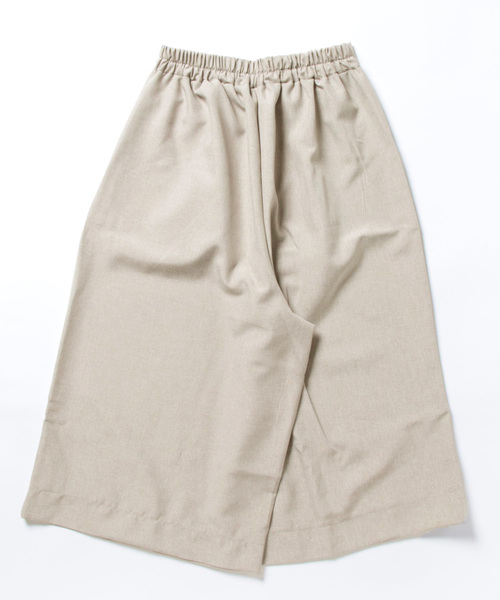 ラップ付きガウチョパンツ Viola e パンツ 麻調ラップ風ガウチョパンツ レディース