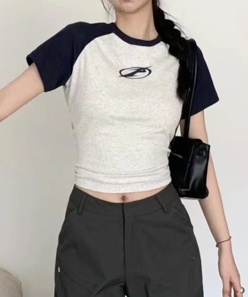 tシャツ LOGO RAGLAN SLEEVE TEE レディース tシャツ Oval Logo raglan sleeve T-Shirt レディース