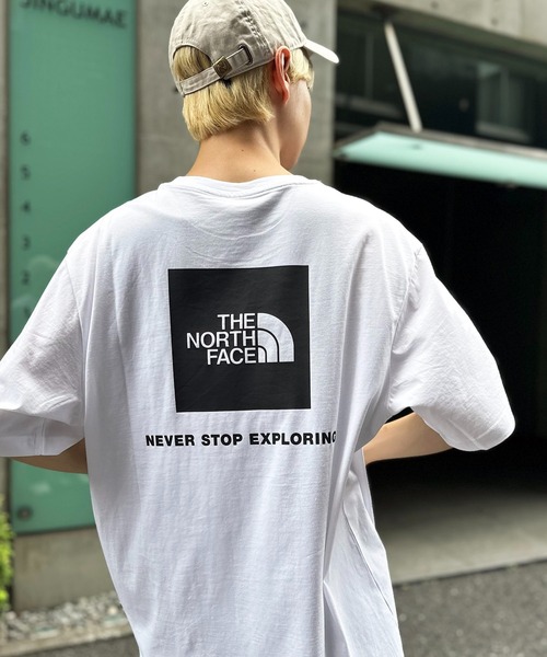 【THE NORTH FACE】バックプリント Tシャツ ブルー ※送関込 THE NORTH FACE 【動画あり】当店TNF売れ筋 NO,1 ノースフェイス