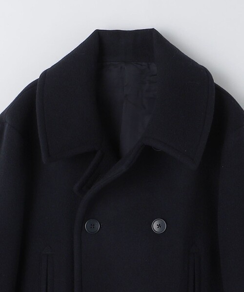 コート ピーコート BATEAUX DE SHIPS: ウール メルトン ロングPコート アウター HERRINGBONE RIVER CHESTERFIELD COAT【ヘリンボーンリバーチェスターフィールドコート】 N5995747566(38500円)