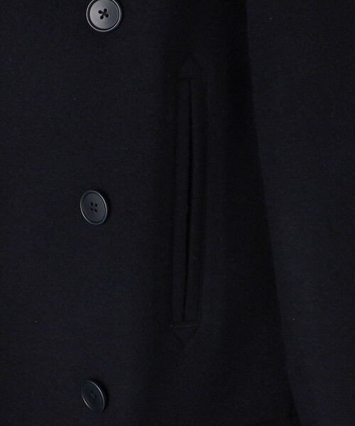 コート ピーコート BATEAUX DE SHIPS: ウール メルトン ロングPコート アウター HERRINGBONE RIVER CHESTERFIELD COAT【ヘリンボーンリバーチェスターフィールドコート】 N5995747566(38500円)