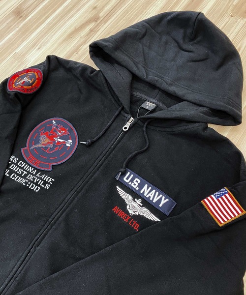 AVIREX（アヴィレックス） パーカー LONG SLEEVE ZIP PARKA DUST