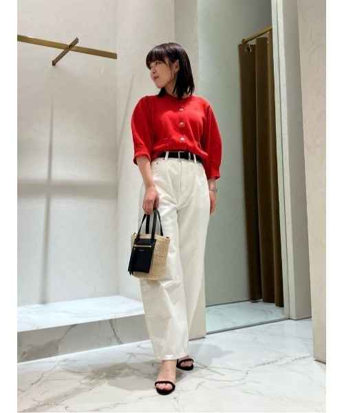 allureville カーディガン ギマコットンハーフパフスリーブ