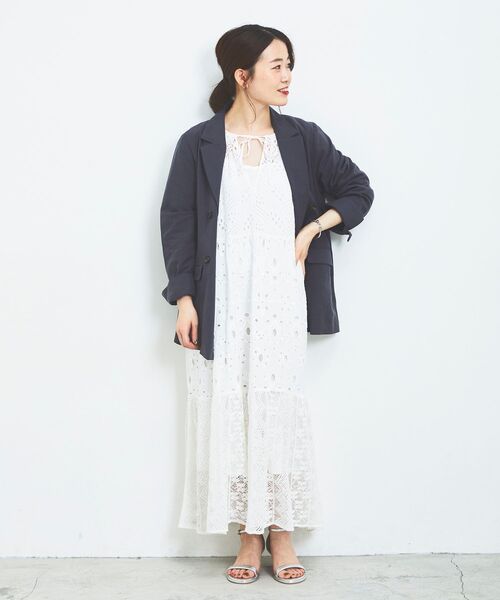 le.coeur blanc ワンピース Fanaka ミックスレースワンピース