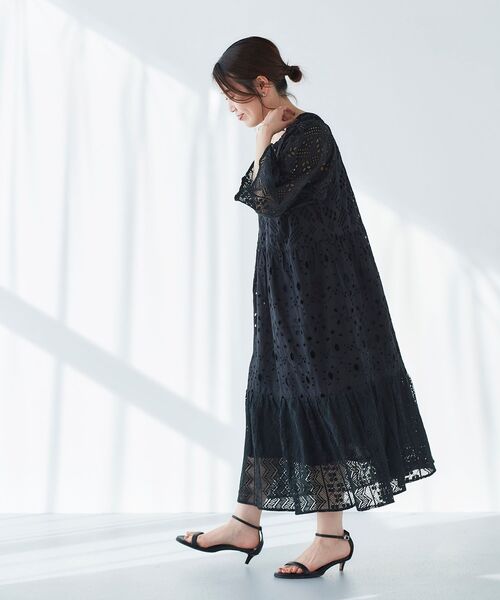 le.coeur blanc ワンピース Fanaka ミックスレースワンピース