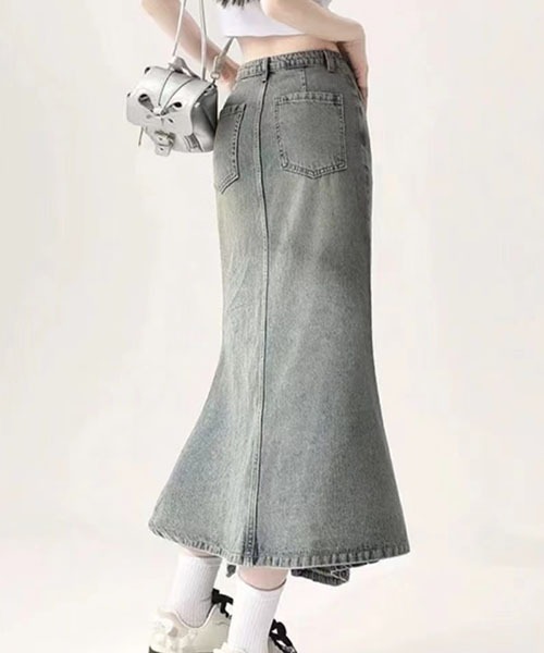 gossip!ロサンゼルス デニムスカート Y2Kヴィンテージウォッシュ
