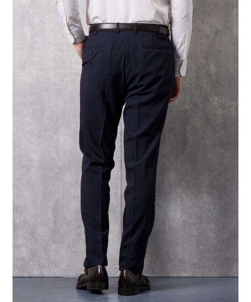 J7145 新品 PT01 ASSAY 1プリーツスラックス ネイビー 46 Perfect Suit FActory スラックス シャドウチェック スラックス