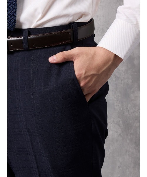 Drawer ドロワー スラックス 紺 36(S位) 0197625F0081 DRAWER Drawer ドゥロワー ウール ロングパンツ スラックス