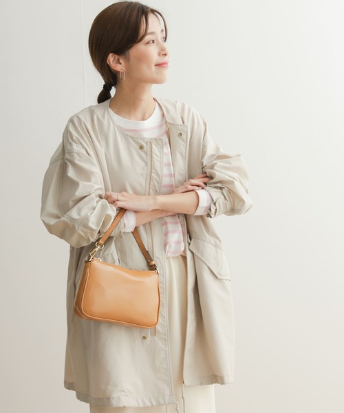 URBAN RESEARCH DOORS」 ノーカラーコート MEDIUM ライトベージュ 