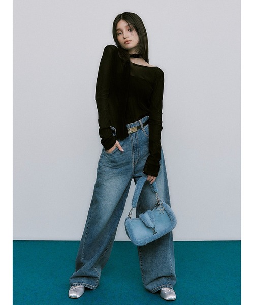 FRAY I.D ベルト メタルプレートバックルベルト レディース