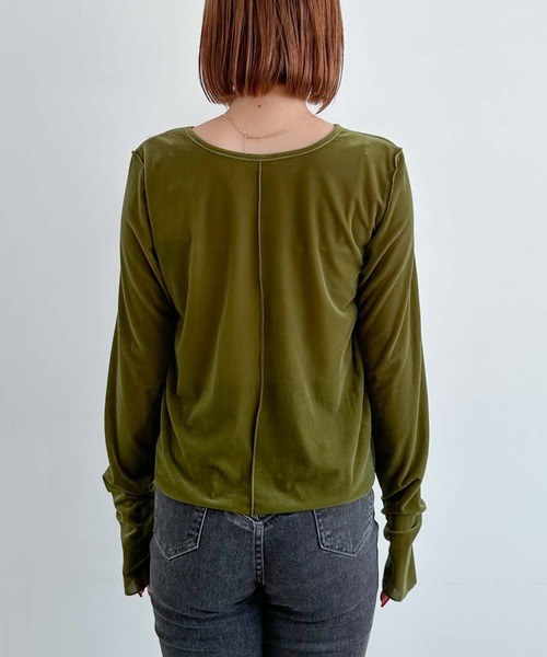 archives tシャツ Tシャツ シアーベロアTOPS レディース