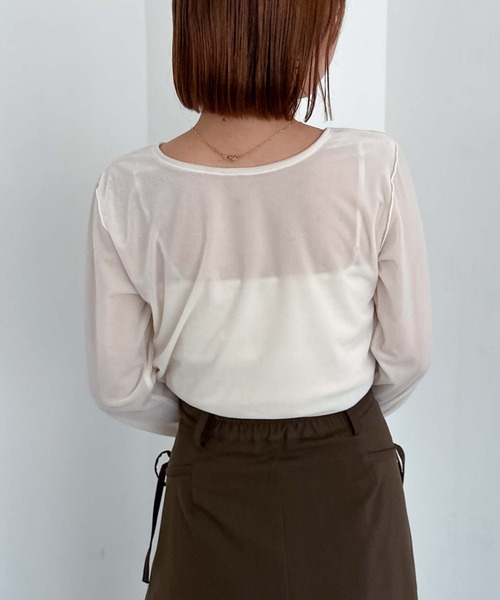 archives tシャツ Tシャツ シアーベロアTOPS レディース